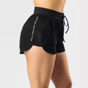 ALPHALETE Active Athletic Running Shorts Drawstring Size Small Black